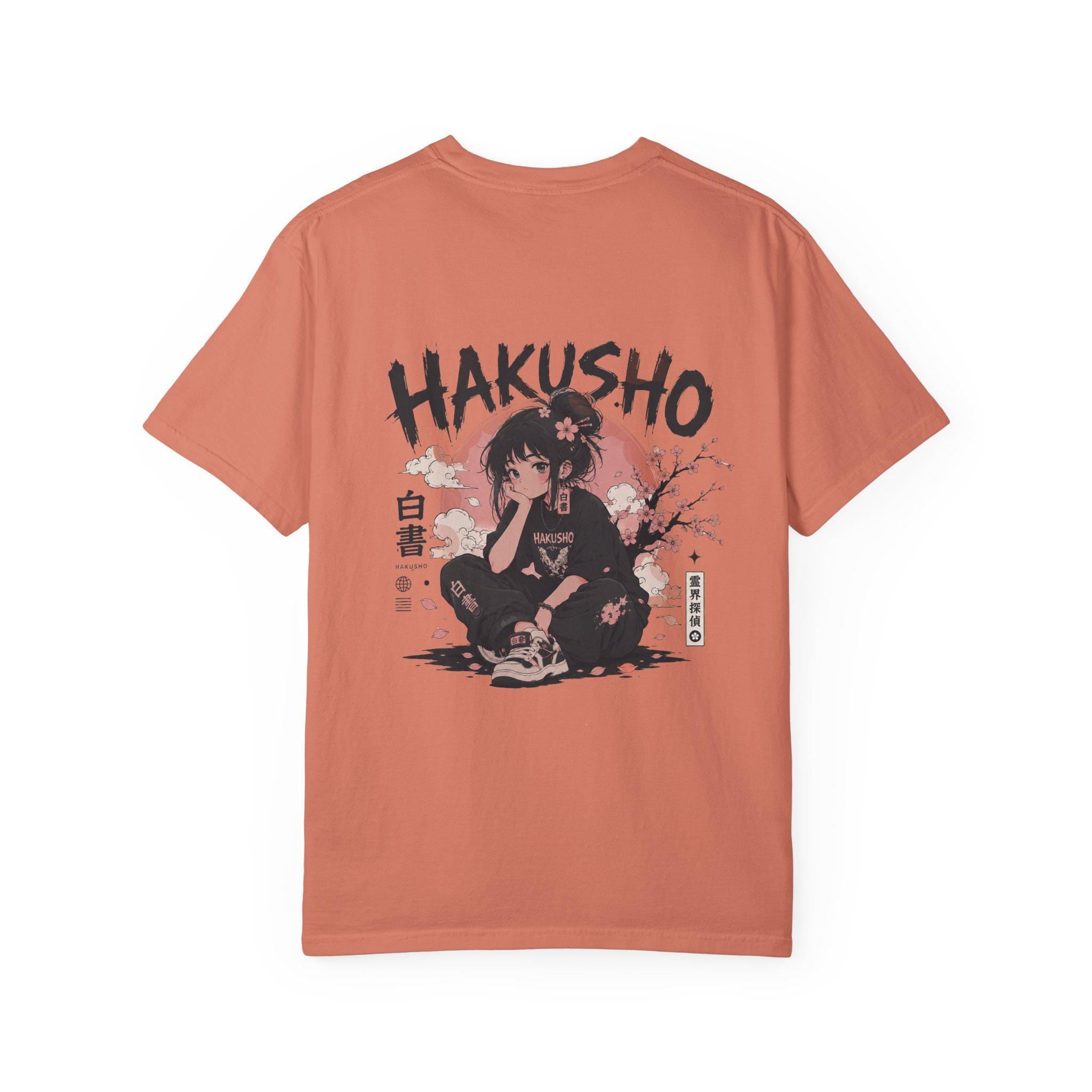 Hakusho Anime Character White T-shirt | Japanese Graphic Backprint