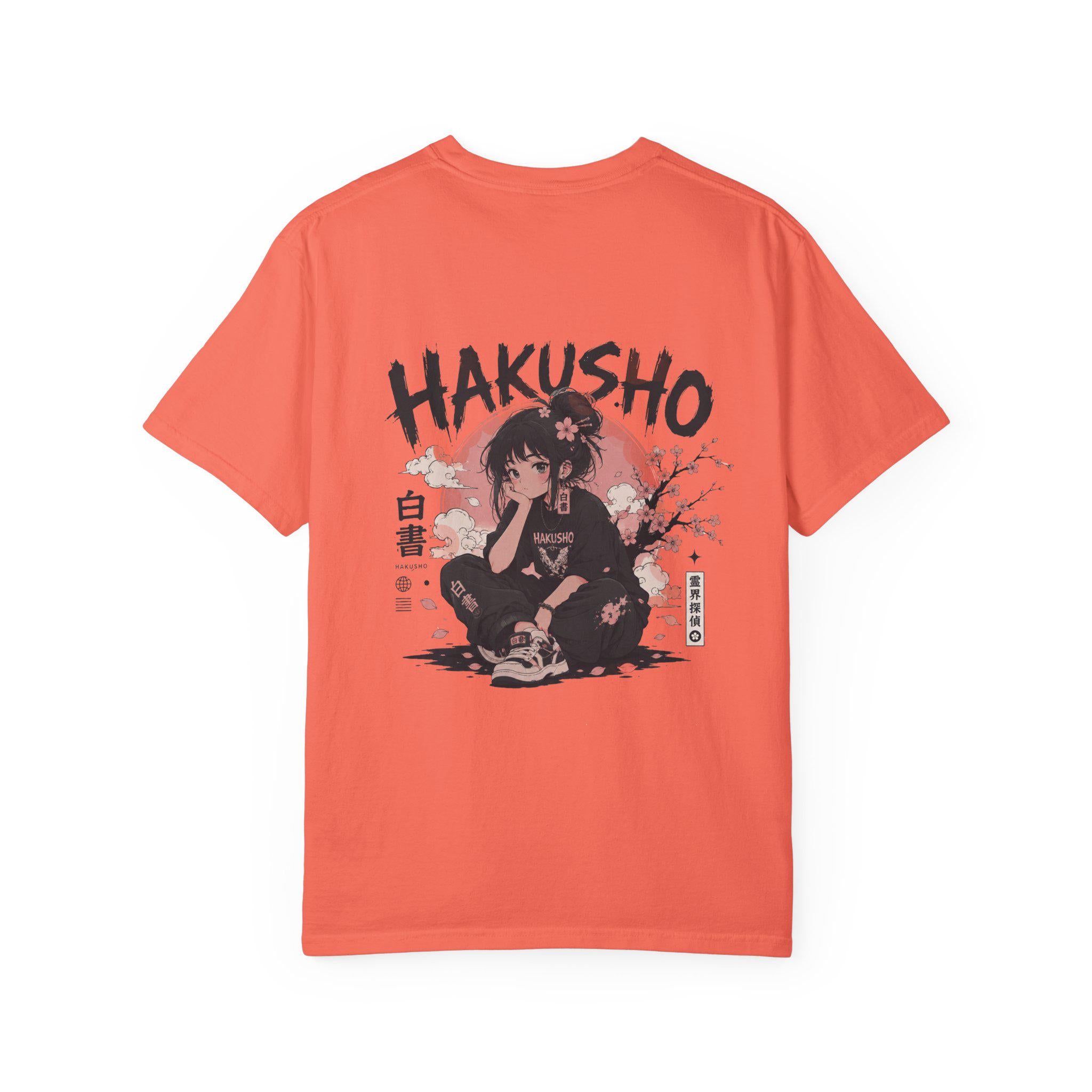 Hakusho Anime Character White T-shirt | Japanese Graphic Backprint