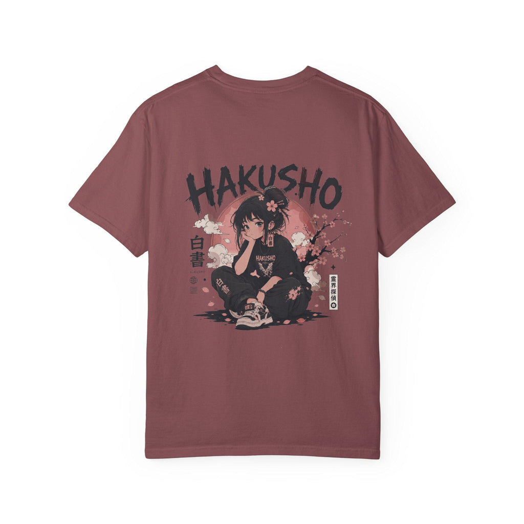 Hakusho Anime Character White T-shirt | Japanese Graphic Backprint