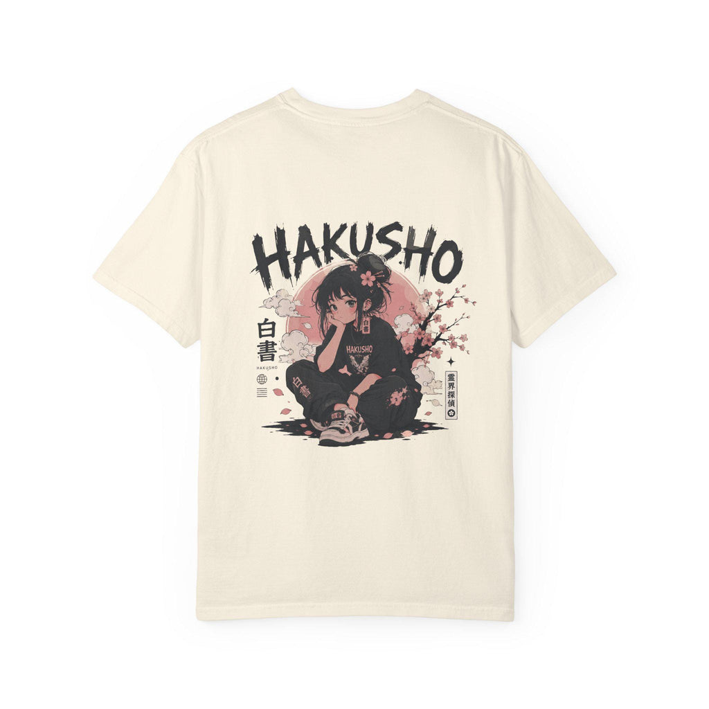 Hakusho Anime Character White T-shirt | Japanese Graphic Backprint