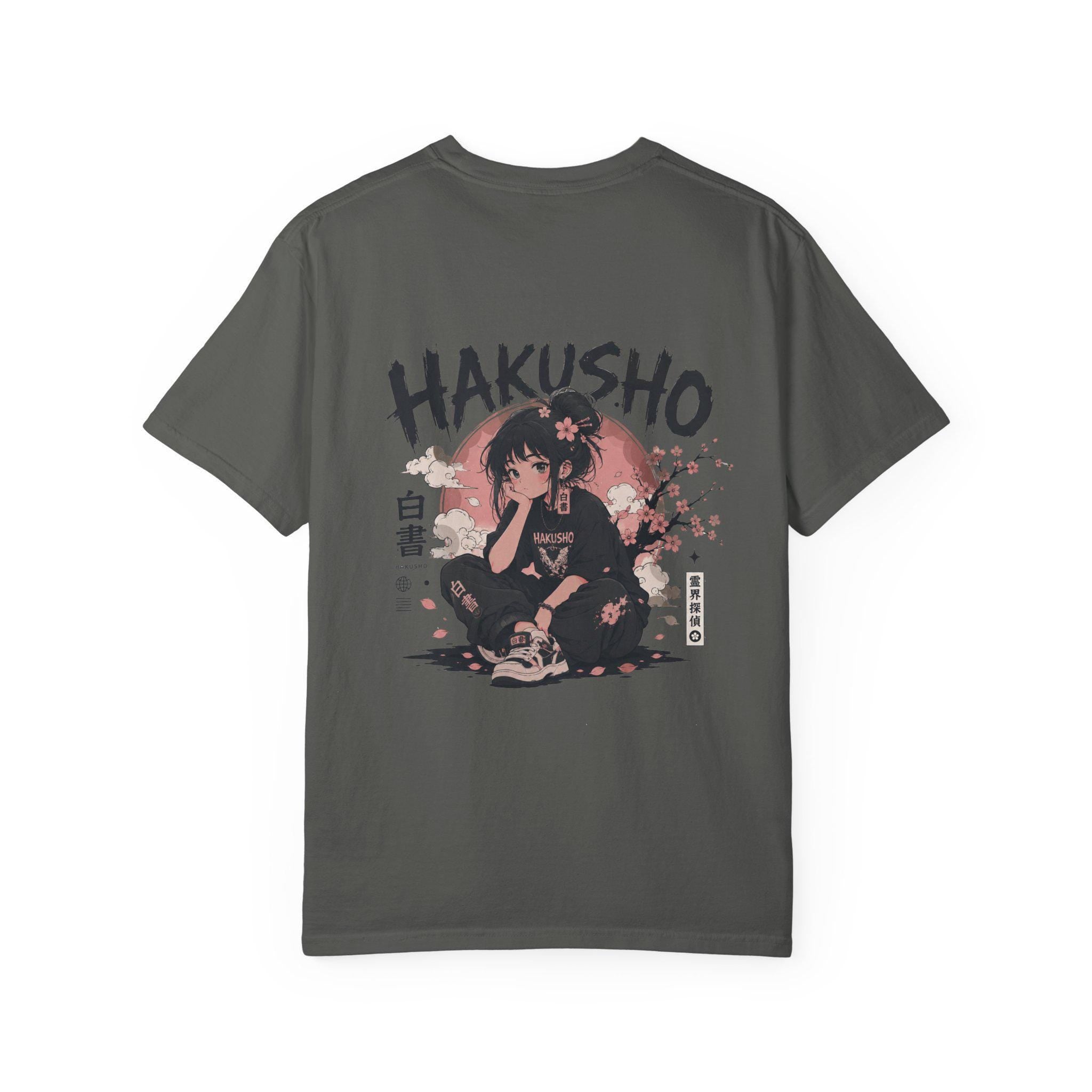 Hakusho Anime Character White T-shirt | Japanese Graphic Backprint