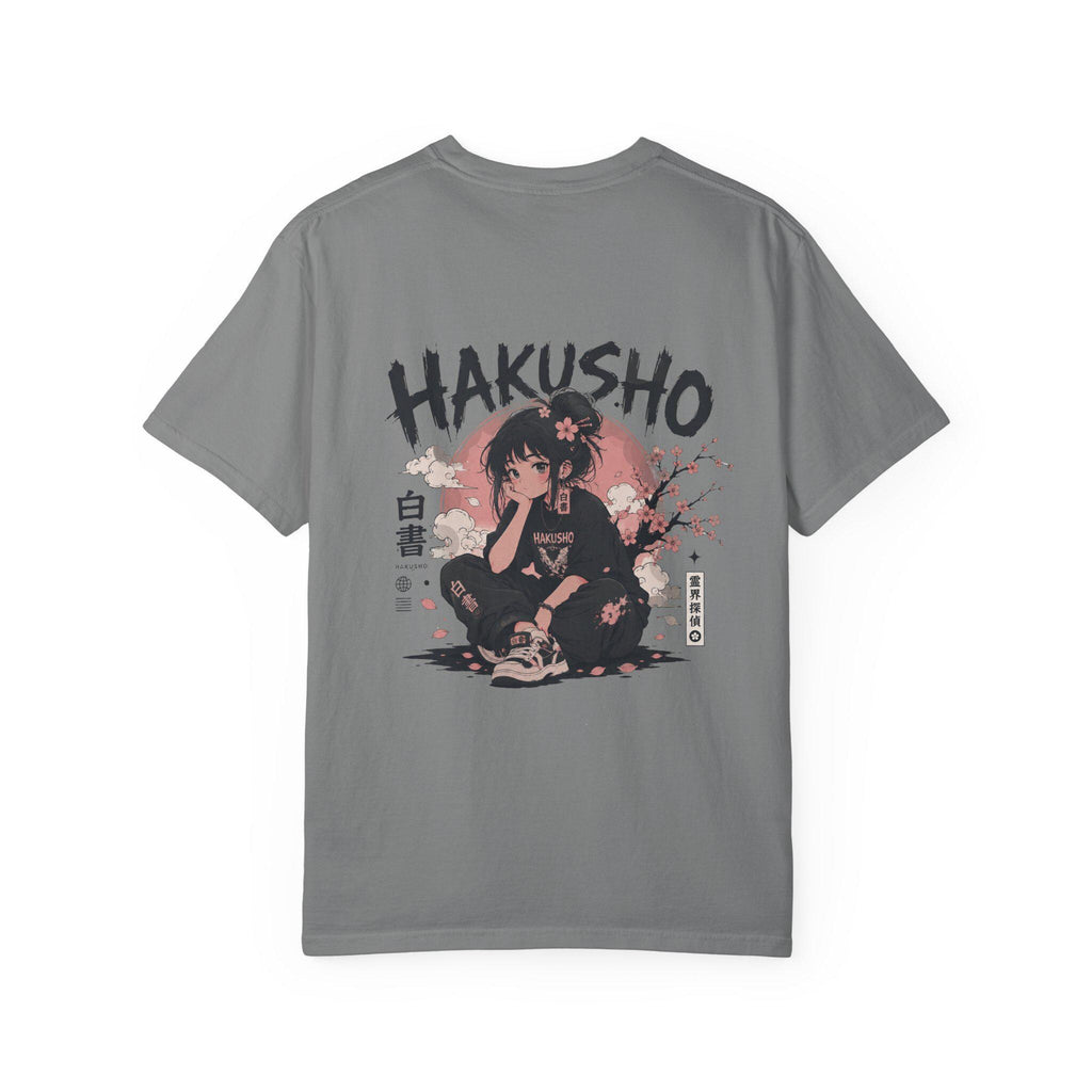 Hakusho Anime Character White T-shirt | Japanese Graphic Backprint
