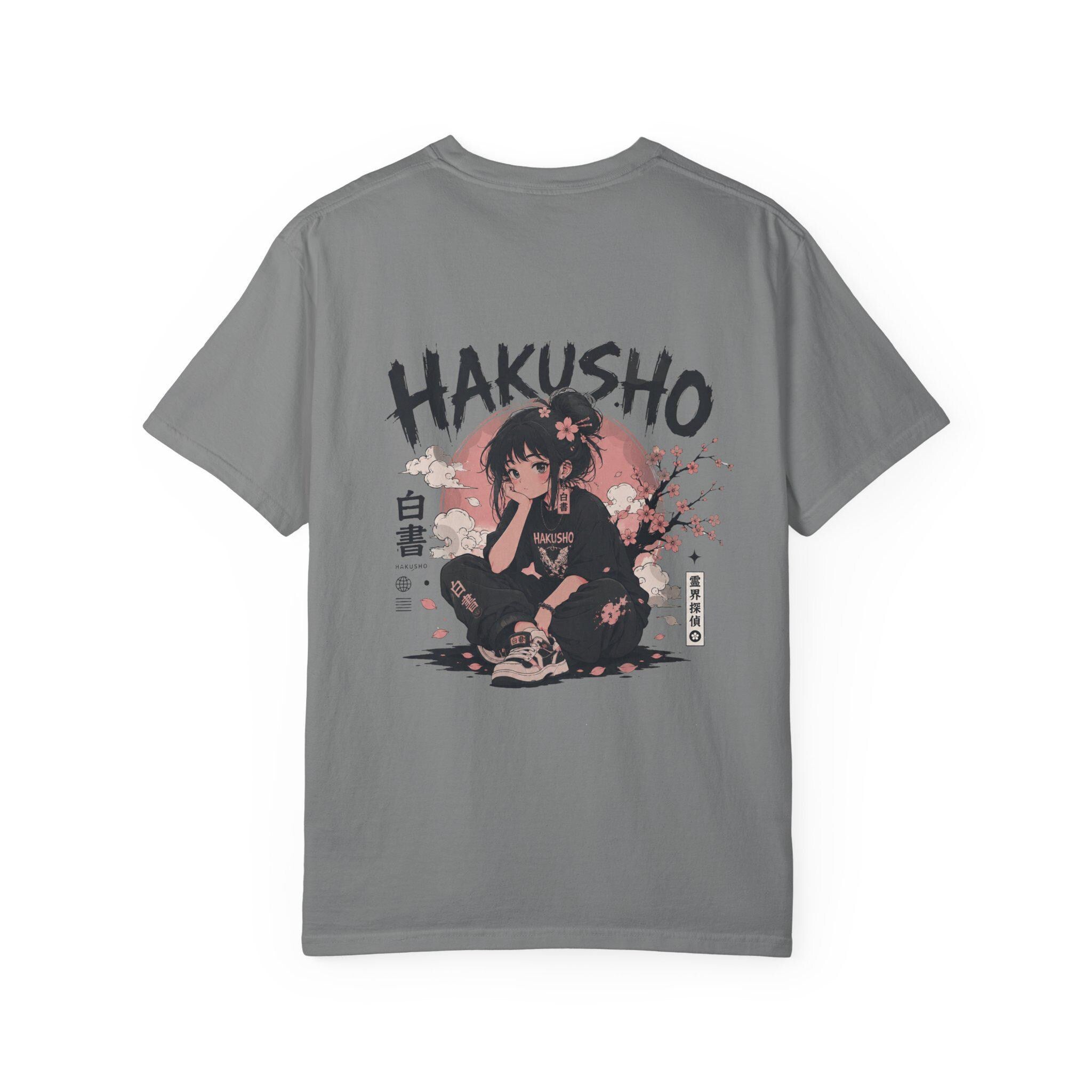 Hakusho Anime Character White T-shirt | Japanese Graphic Backprint