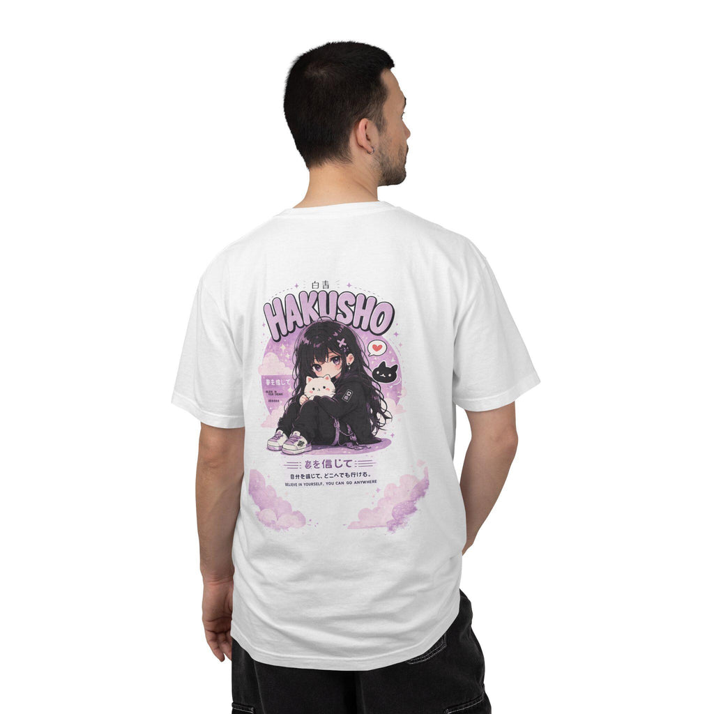 Hakusho Anime Girl T-Shirt | Kawaii Gothic Cat Illustration