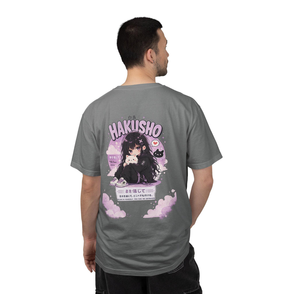 Hakusho Anime Girl T-Shirt | Kawaii Gothic Cat Illustration
