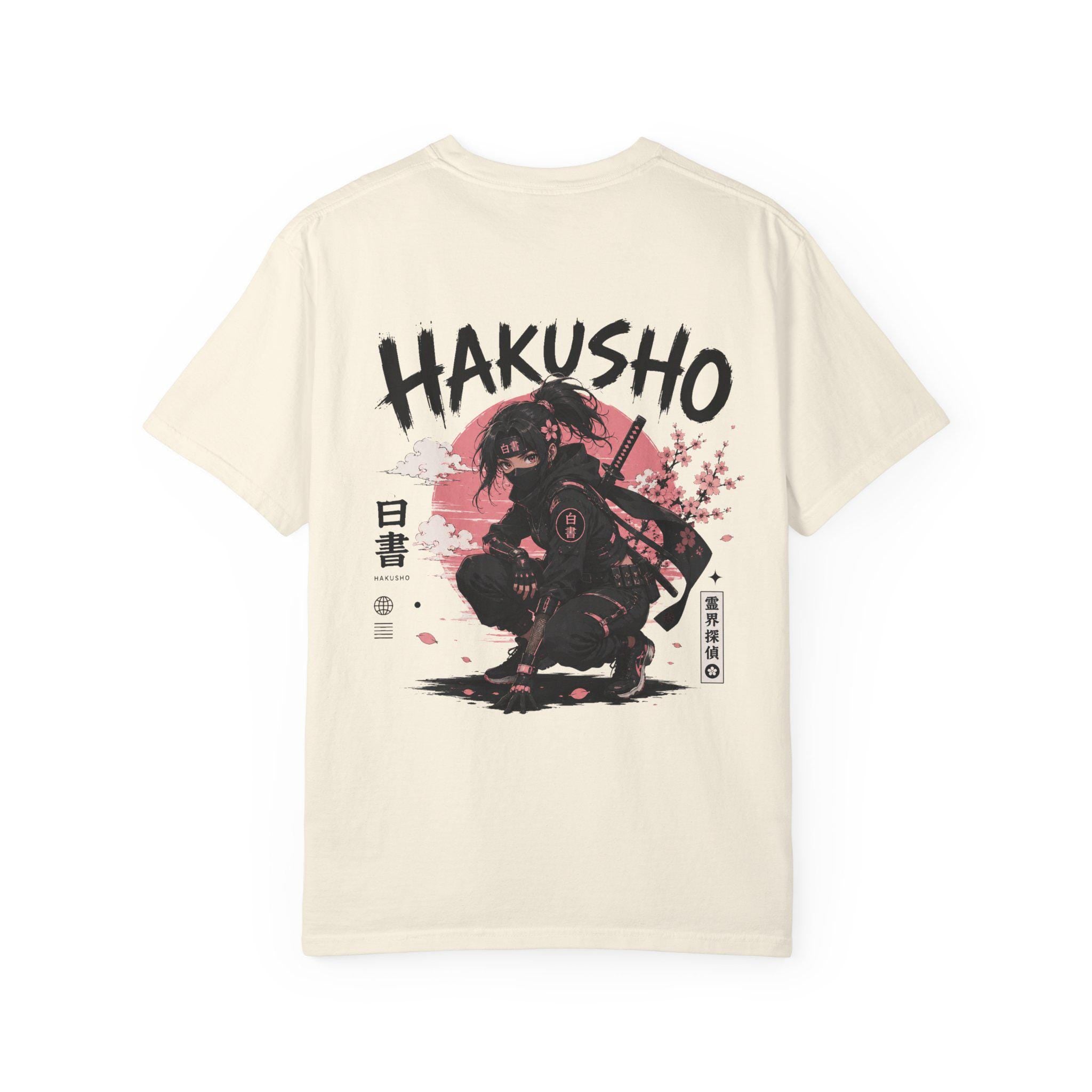 Hakusho Ninja Illustration T-Shirt | Anime Back Print