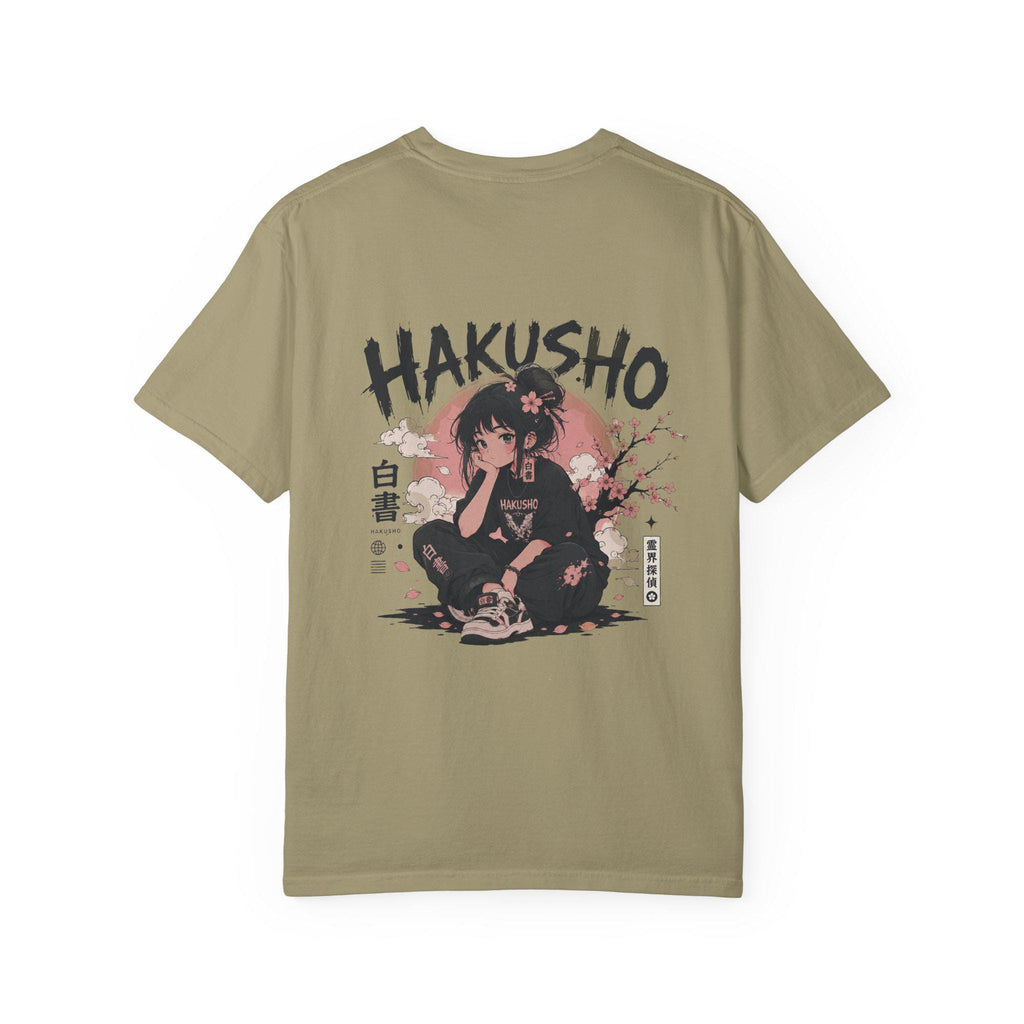 Hakusho Anime Character White T-shirt | Japanese Graphic Backprint