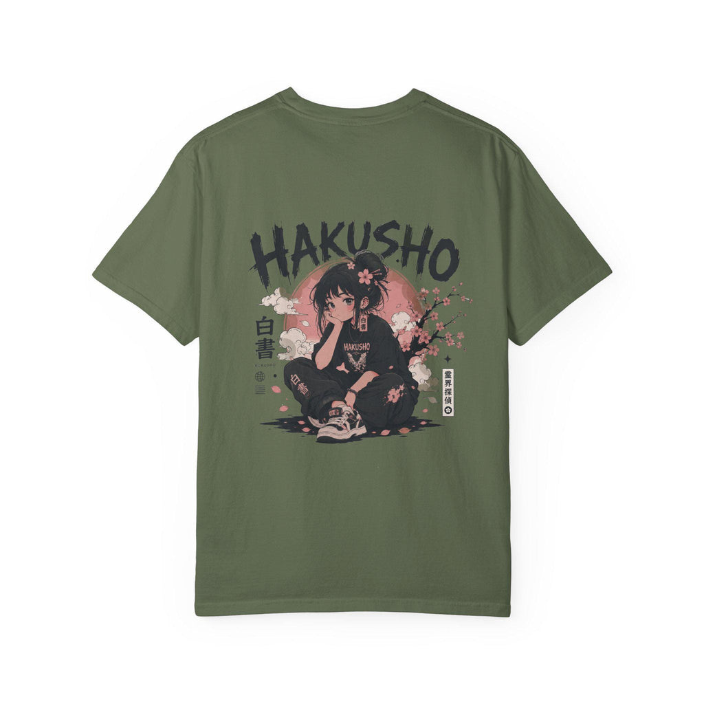 Hakusho Anime Character White T-shirt | Japanese Graphic Backprint