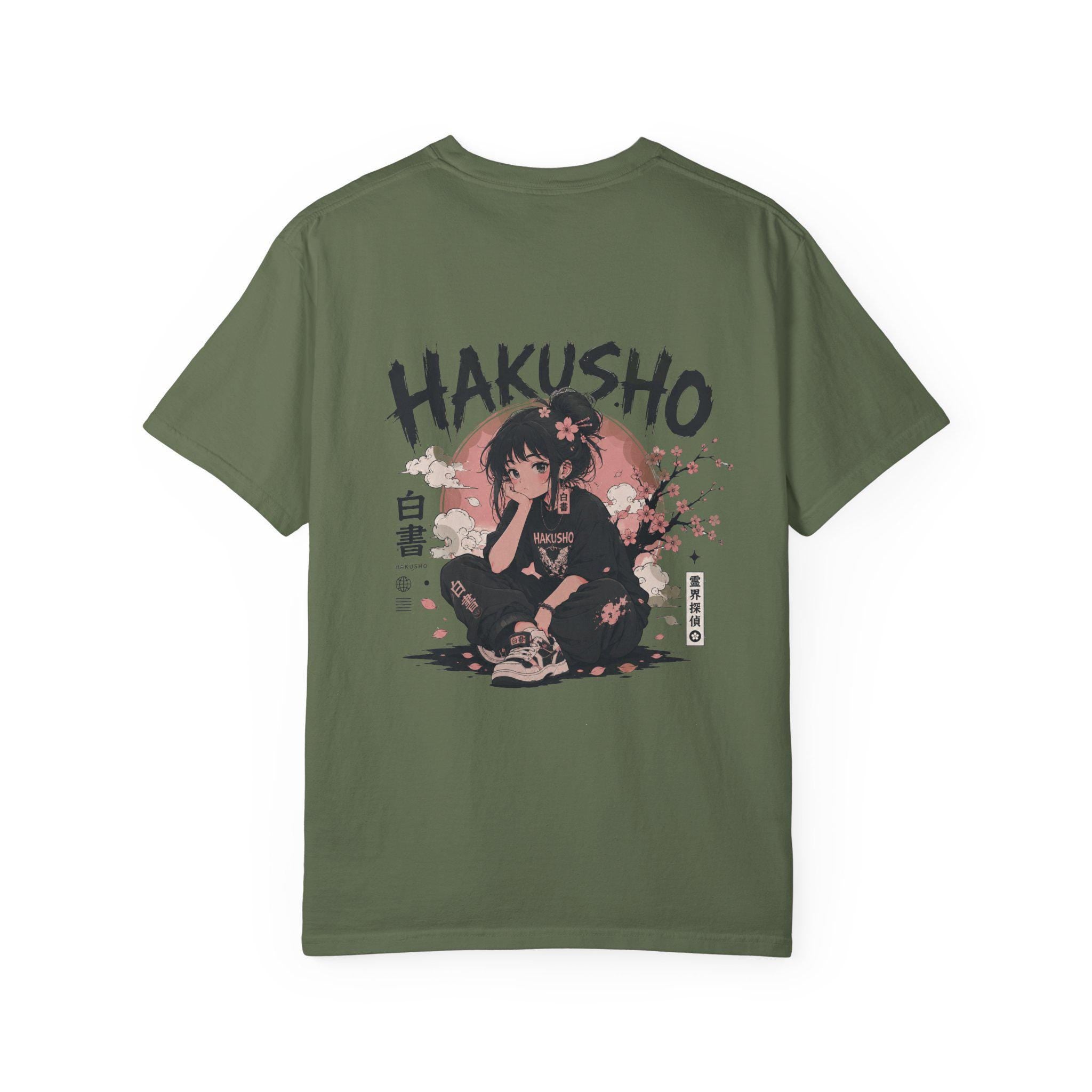Hakusho Anime Character White T-shirt | Japanese Graphic Backprint