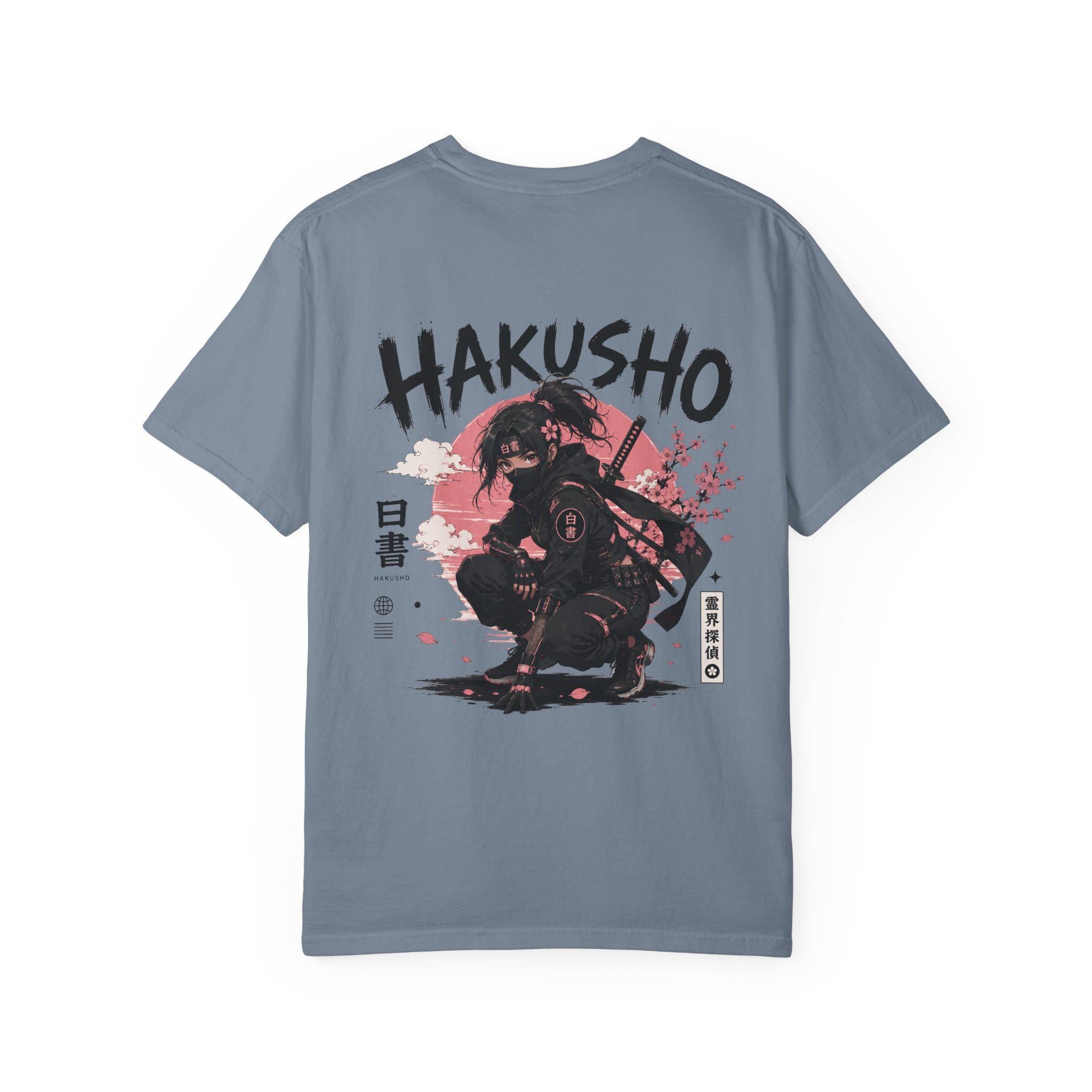 Hakusho Ninja Illustration T-Shirt | Anime Back Print